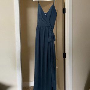 Revelry Hannah Faux Wrap Chiffon Bridesmaid's Dress